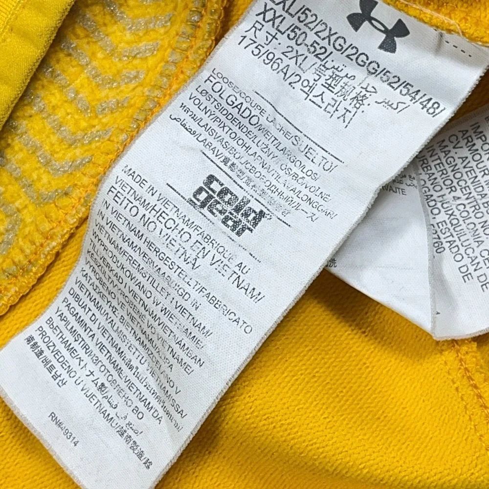 Iowa Hawkeyes Sweater Men XXL 2XL Yellow Pullover Quarter Zip Under Armour *‎